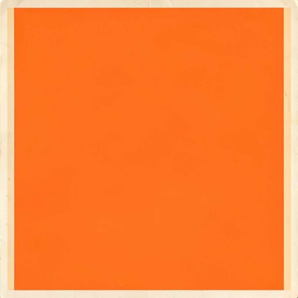 Matte gouache poster of a glowing laptop screen on a desk, deep navy background with warm orange accent light, calm and focused mood